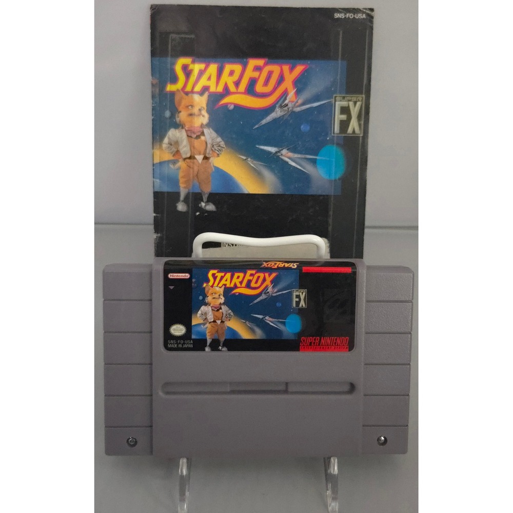 Nintendo SNS-006 Star Fox SNES Game with Manual, NTSC-U Super FX Chip